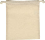 ALBA | Saco de Tecido Pequeno 100% Algodão Natural com Cordão para Brindes Promocionais | Personalizável | Várias Cores