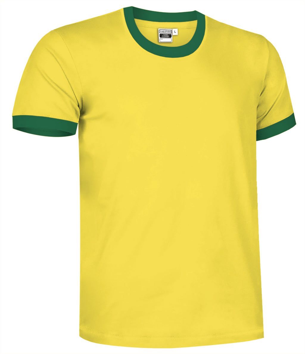 COMBI | T-Shirt Unisexo Bicolor Gola e Punhos Canalé 100% Algodão | Personalizável | Várias Cores