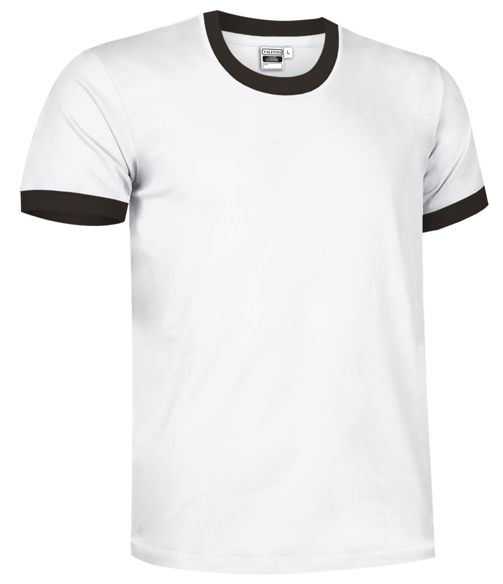 COMBI | T-Shirt Unisexo Bicolor Gola e Punhos Canalé 100% Algodão | Personalizável | Várias Cores
