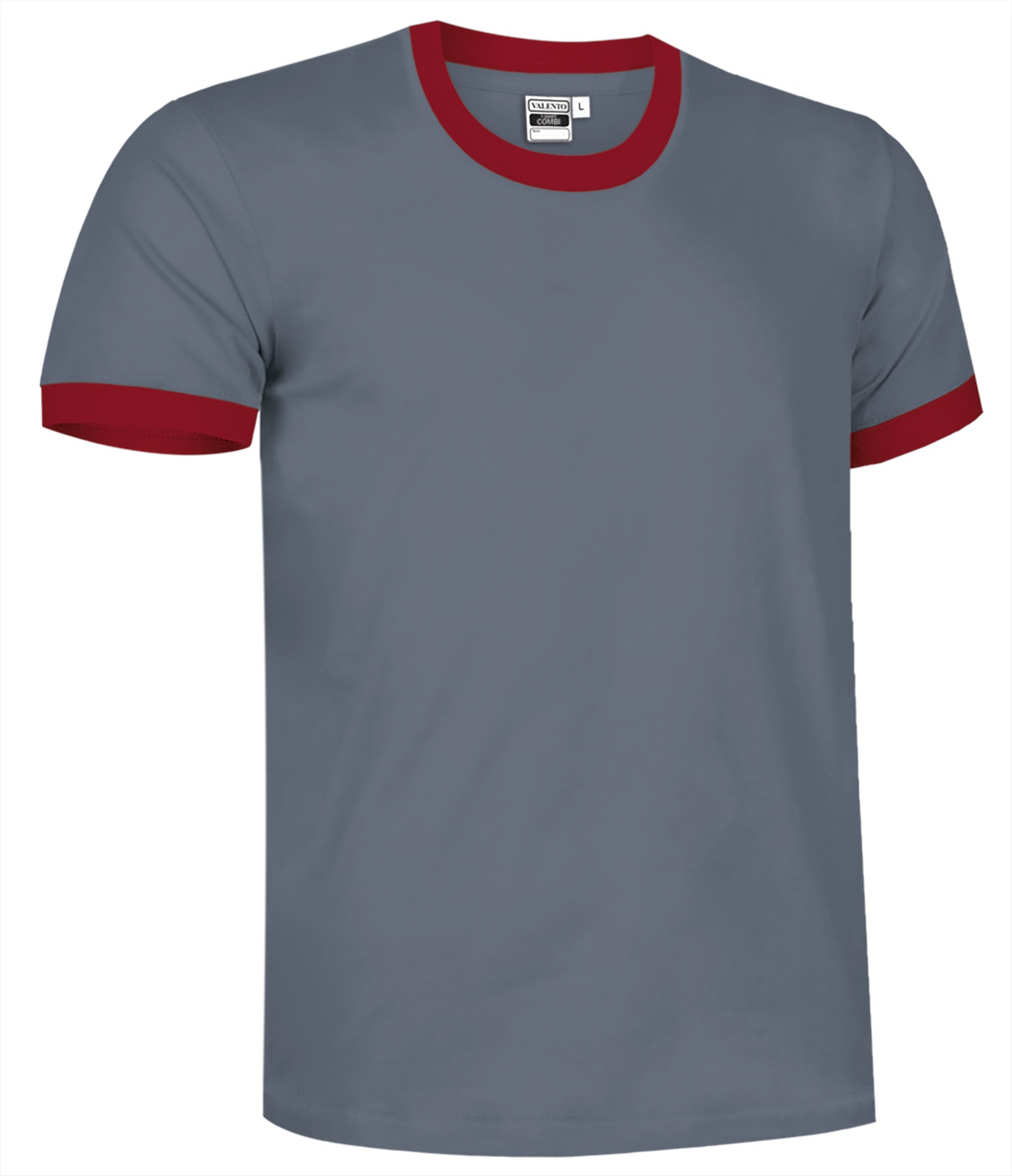 COMBI | T-Shirt Unisexo Bicolor Gola e Punhos Canalé 100% Algodão | Personalizável | Várias Cores