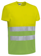 DEMOLITION | T-Shirt Alta Visibilidade Bicolor Manga Curta com Bolso Certificada EN ISO 20471 | Personalizável | Várias Cores