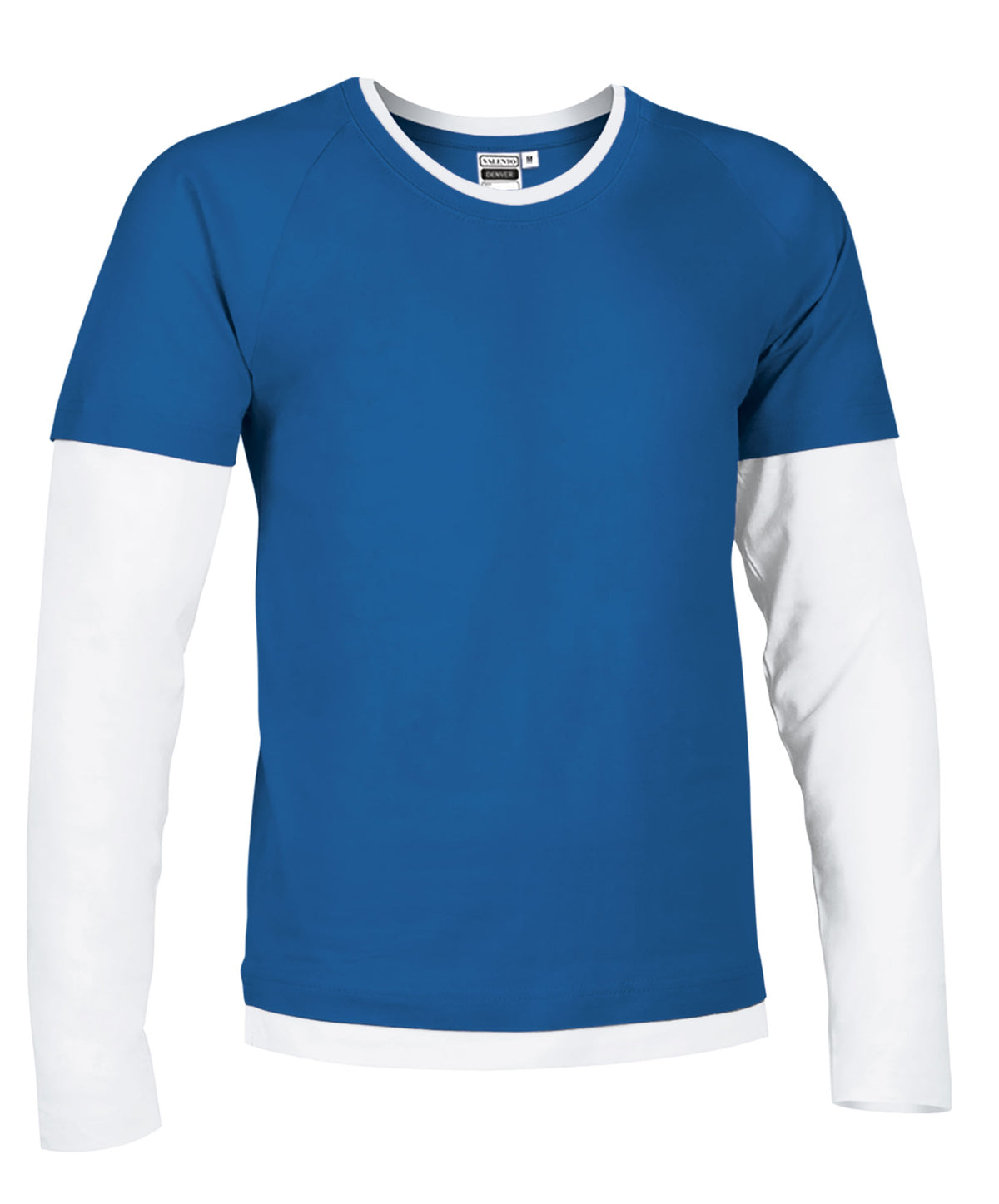 ROCKET | T-Shirt Unisexo Manga Comprida Bicolor Efeito Dupla Peça 100% Algodão | Personalizável | Várias Cores