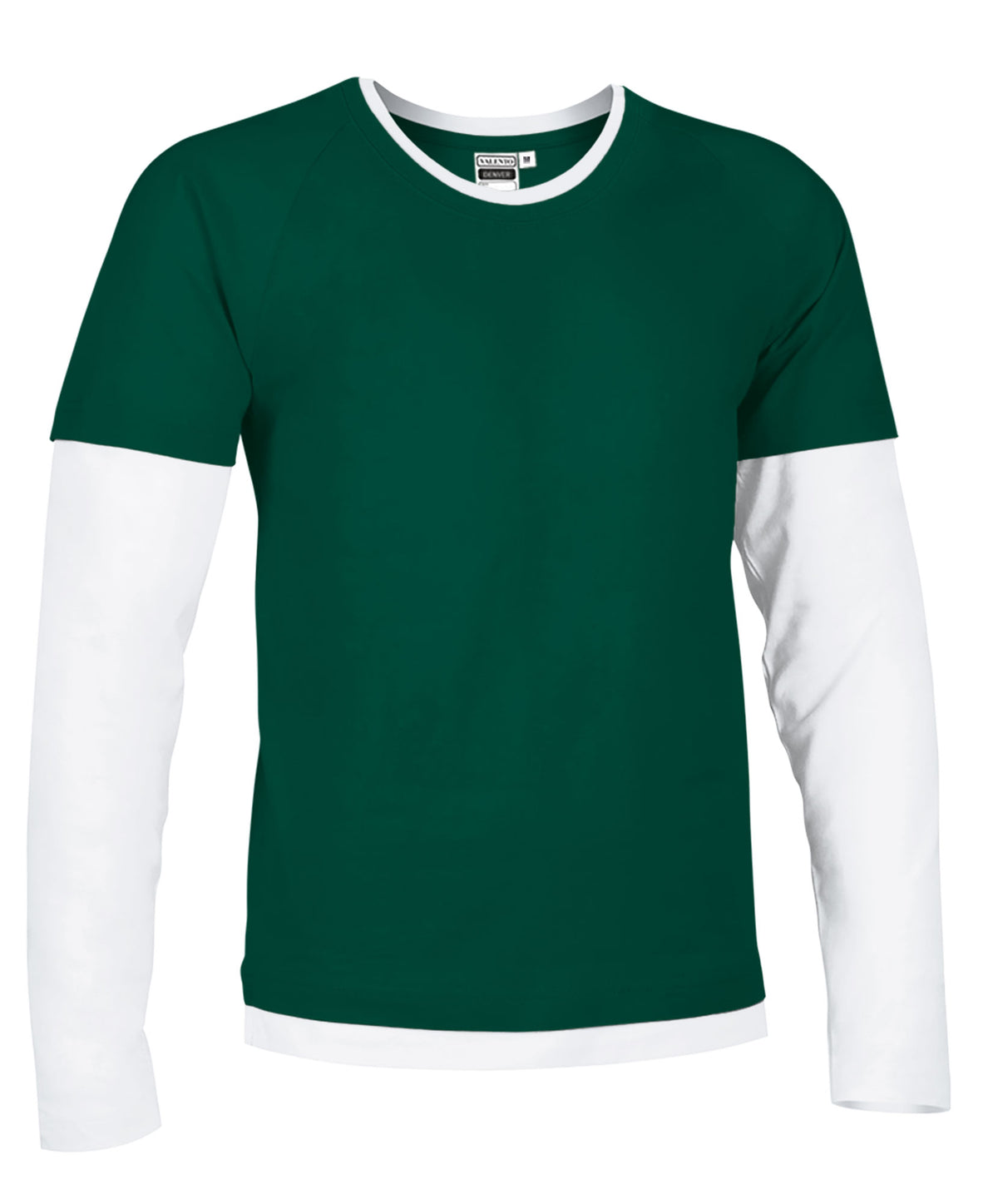 ROCKET | T-Shirt Unisexo Manga Comprida Bicolor Efeito Dupla Peça 100% Algodão | Personalizável | Várias Cores