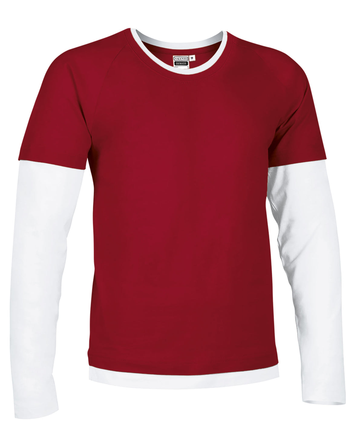 ROCKET | T-Shirt Unisexo Manga Comprida Bicolor Efeito Dupla Peça 100% Algodão | Personalizável | Várias Cores