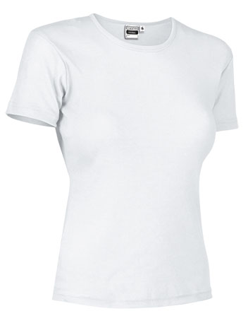 HANNA | T-Shirt de Gola Redonda para Mulher 50% Poliéster 50% Algodão Corte Estreito | Personalizável | Várias Cores