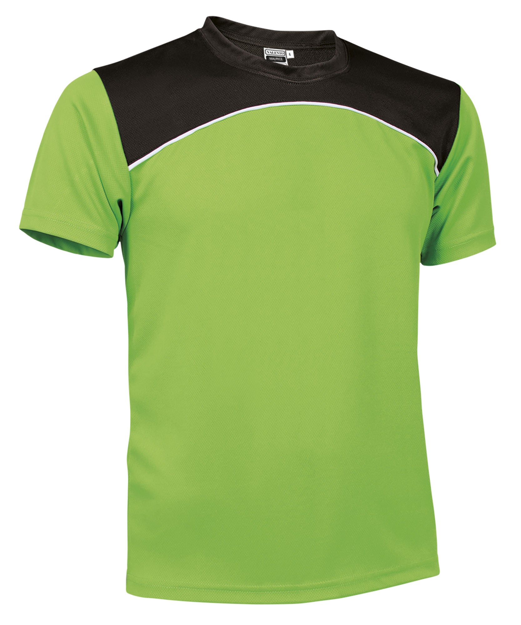 MAURICE | T-Shirt Técnica Tricolor Vivo Curvado 100% Poliéster | Personalizável | Várias Cores