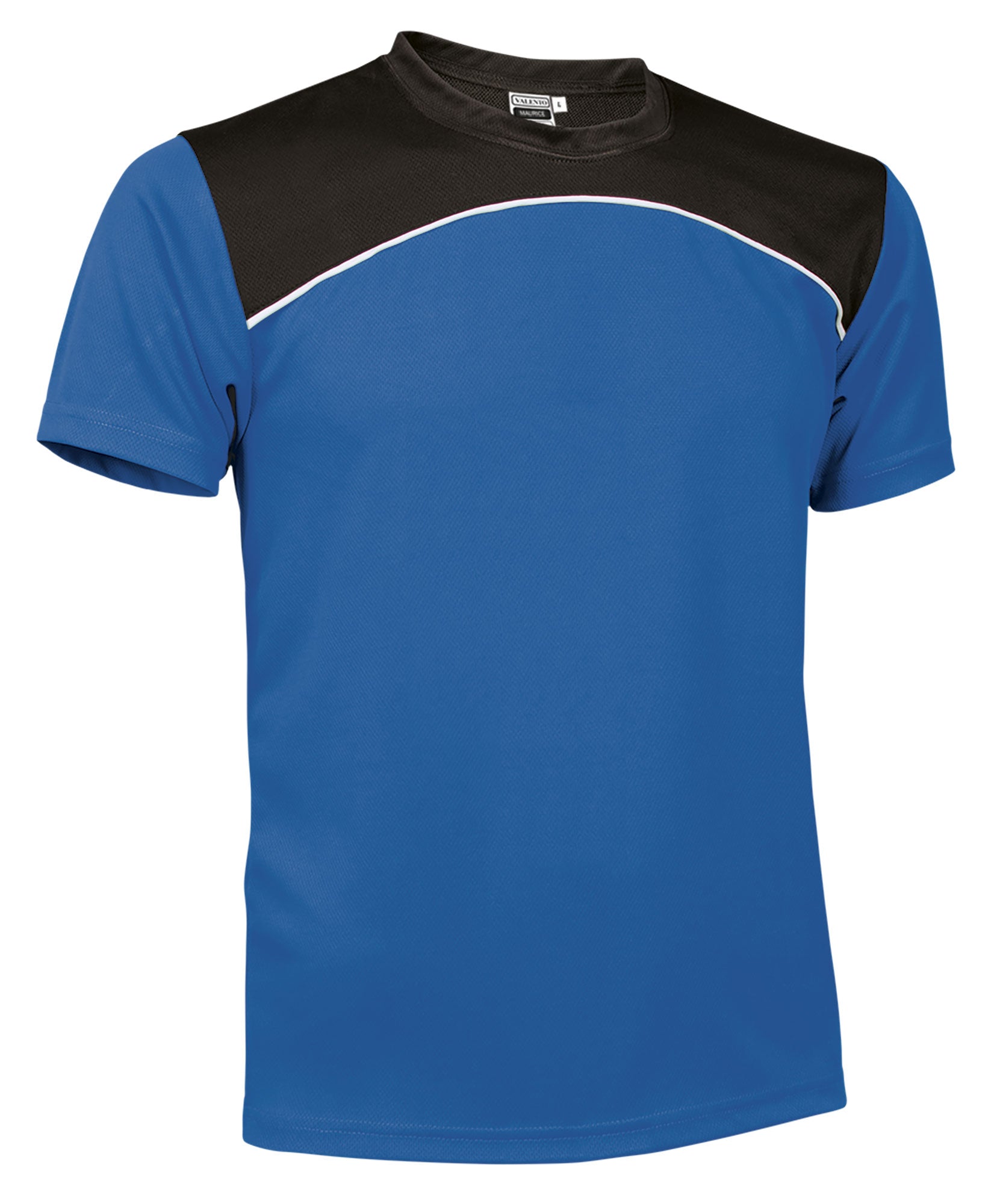 MAURICE | T-Shirt Técnica Tricolor Vivo Curvado 100% Poliéster | Personalizável | Várias Cores
