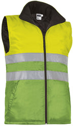 HIGHWAY | Colete Acolchoado Alta Visibilidade com Polar Interior e 3 Bolsos | Personalizável | Várias Cores