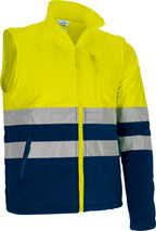 BRAMPTON | Casaco Desmontável Softshell Alta Visibilidade Bicolor Convertível em Colete | Personalizável | Várias Cores