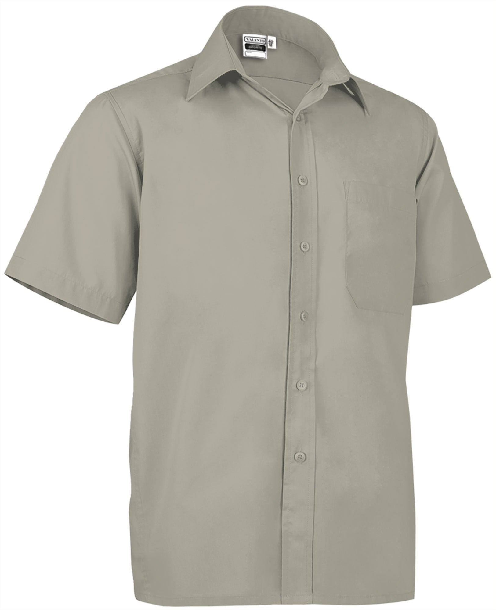 OPORTO | Camisa Manga Curta com Bolso 65% Poliéster 35% Algodão | Personalizável | Várias Cores