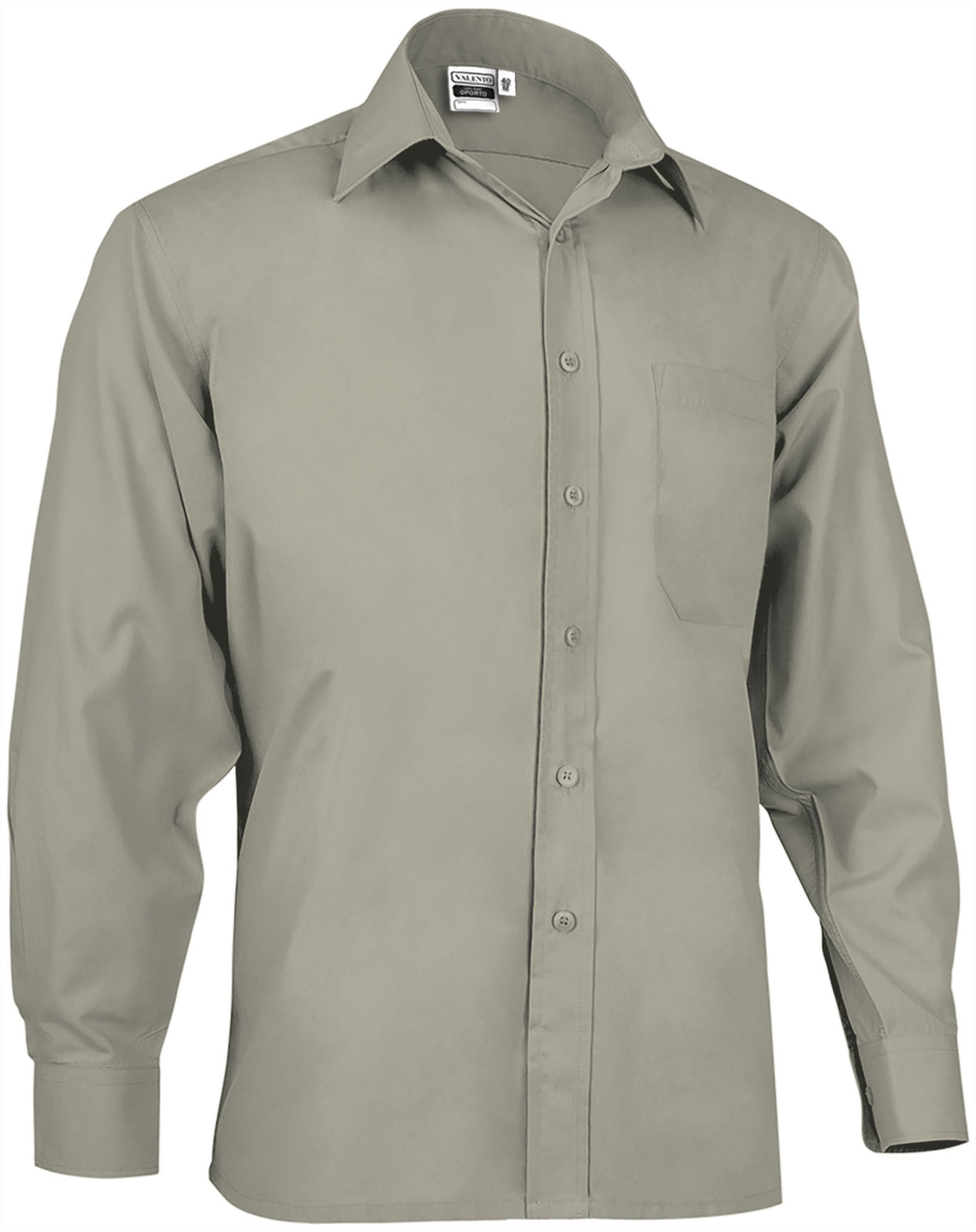 OPORTO | Camisa Manga Comprida com Bolso 65% Poliéster 35% Algodão | Personalizável | Várias Cores