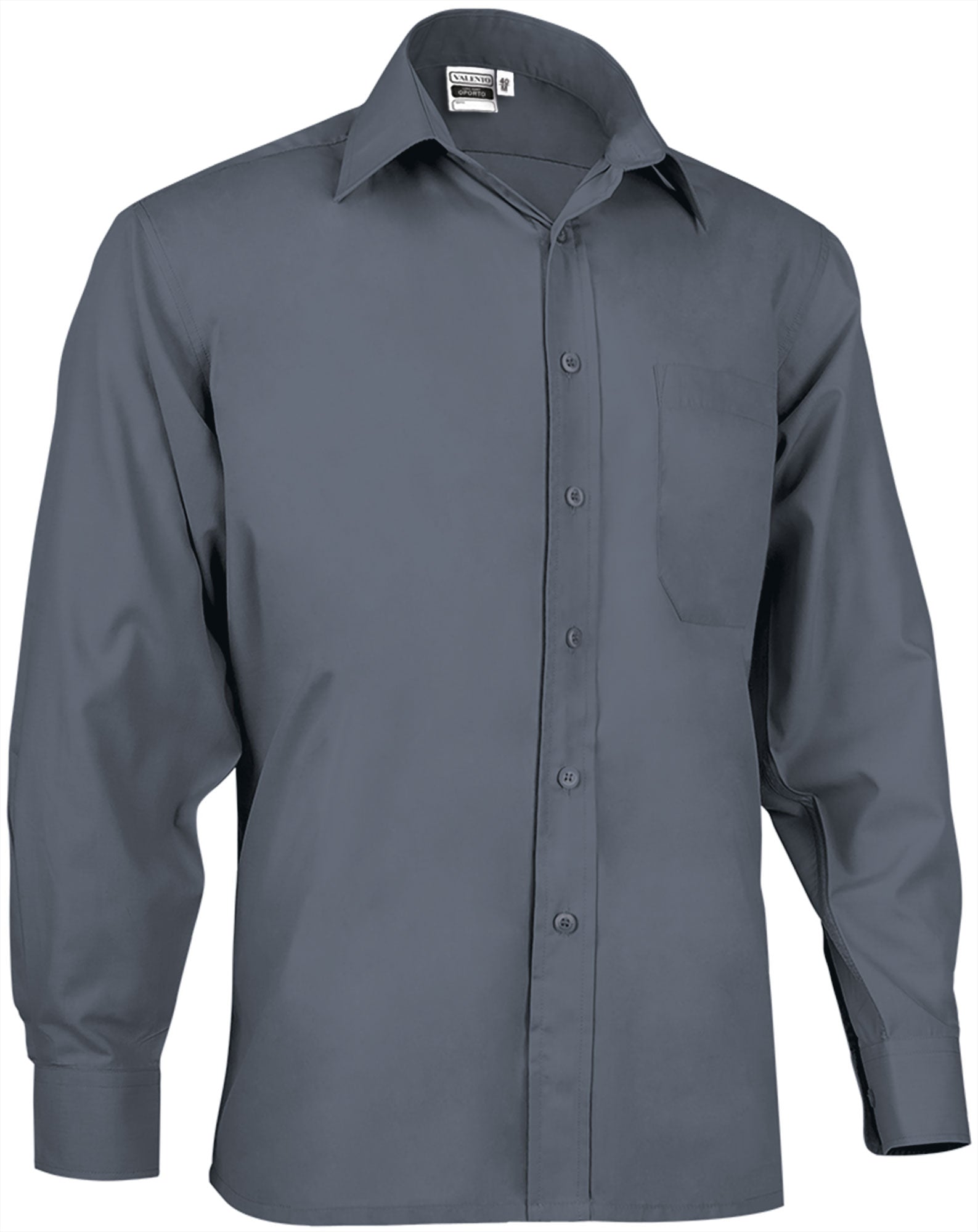 OPORTO | Camisa Manga Comprida com Bolso 65% Poliéster 35% Algodão | Personalizável | Várias Cores