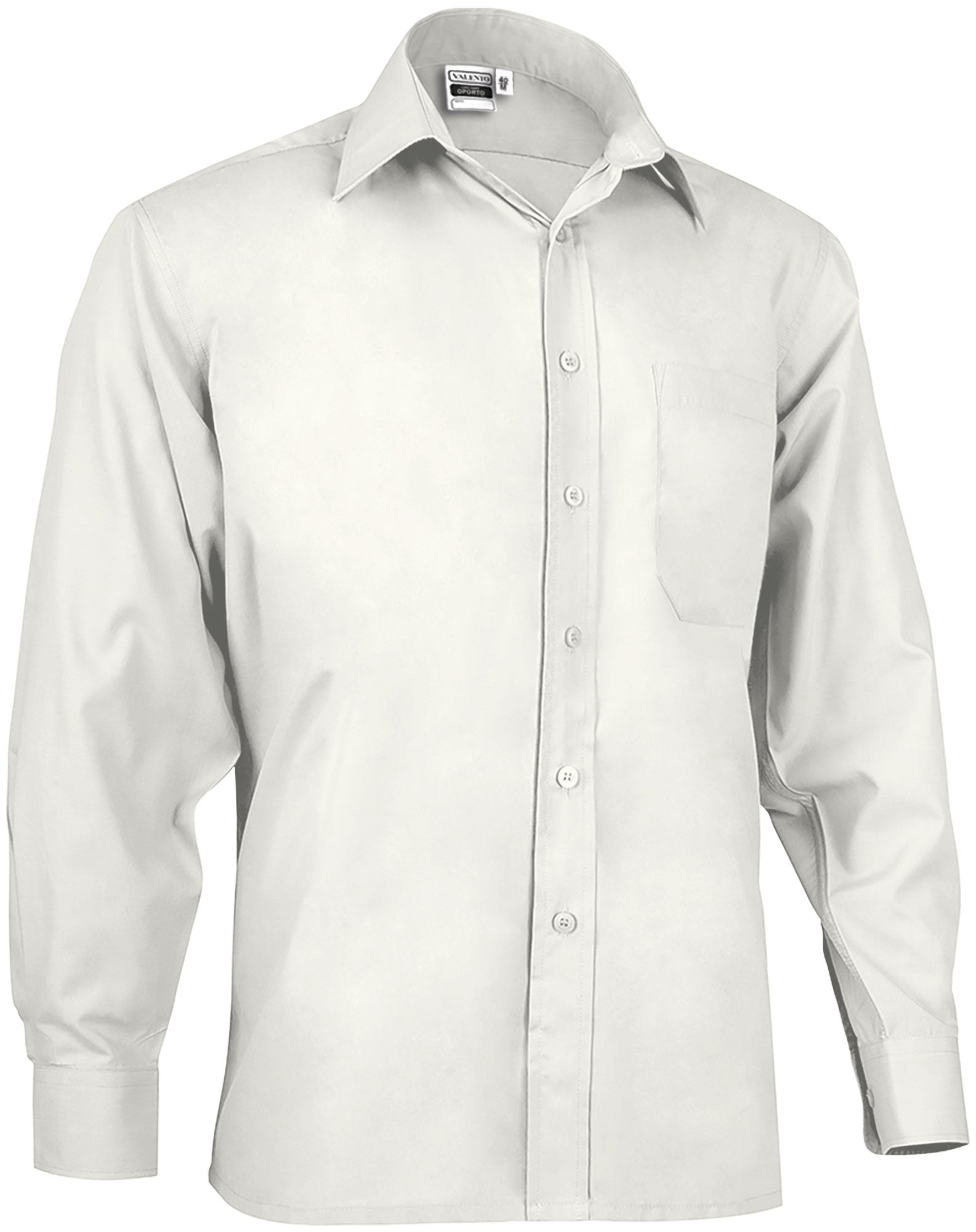 OPORTO | Camisa Manga Comprida com Bolso 65% Poliéster 35% Algodão | Personalizável | Várias Cores