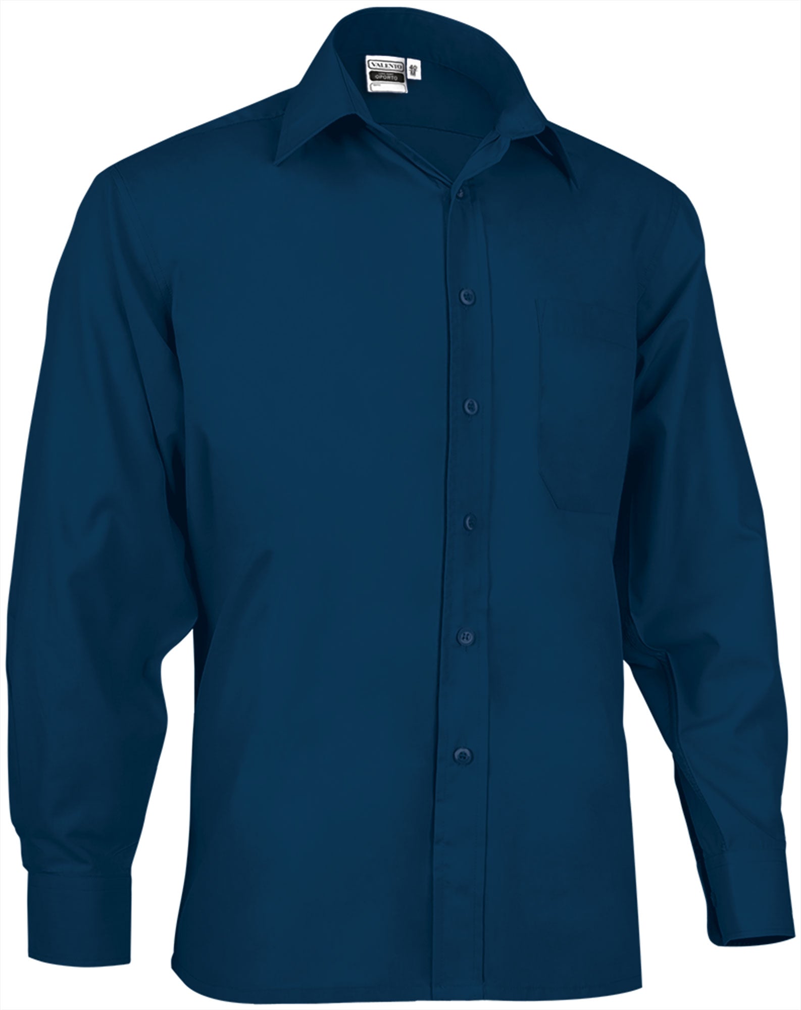 OPORTO | Camisa Manga Comprida com Bolso 65% Poliéster 35% Algodão | Personalizável | Várias Cores