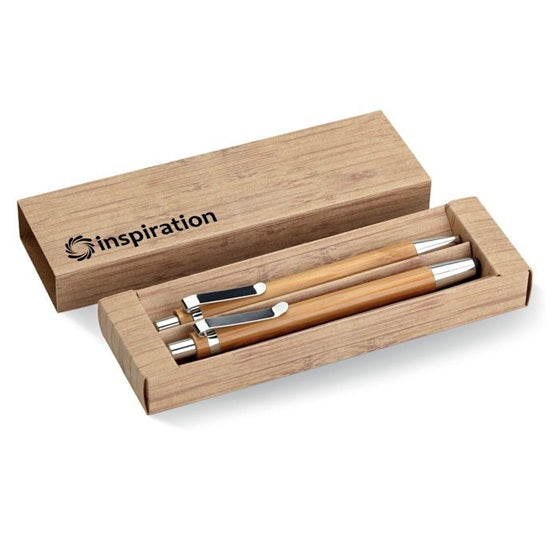 Conjunto de caneta e lapiseira PERSONALIZADO, BAMBOOSET