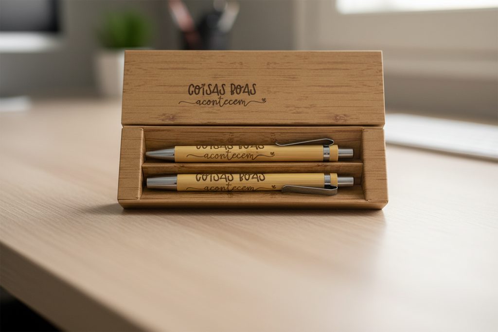 Conjunto de caneta e lapiseira PERSONALIZADO, BAMBOOSET
