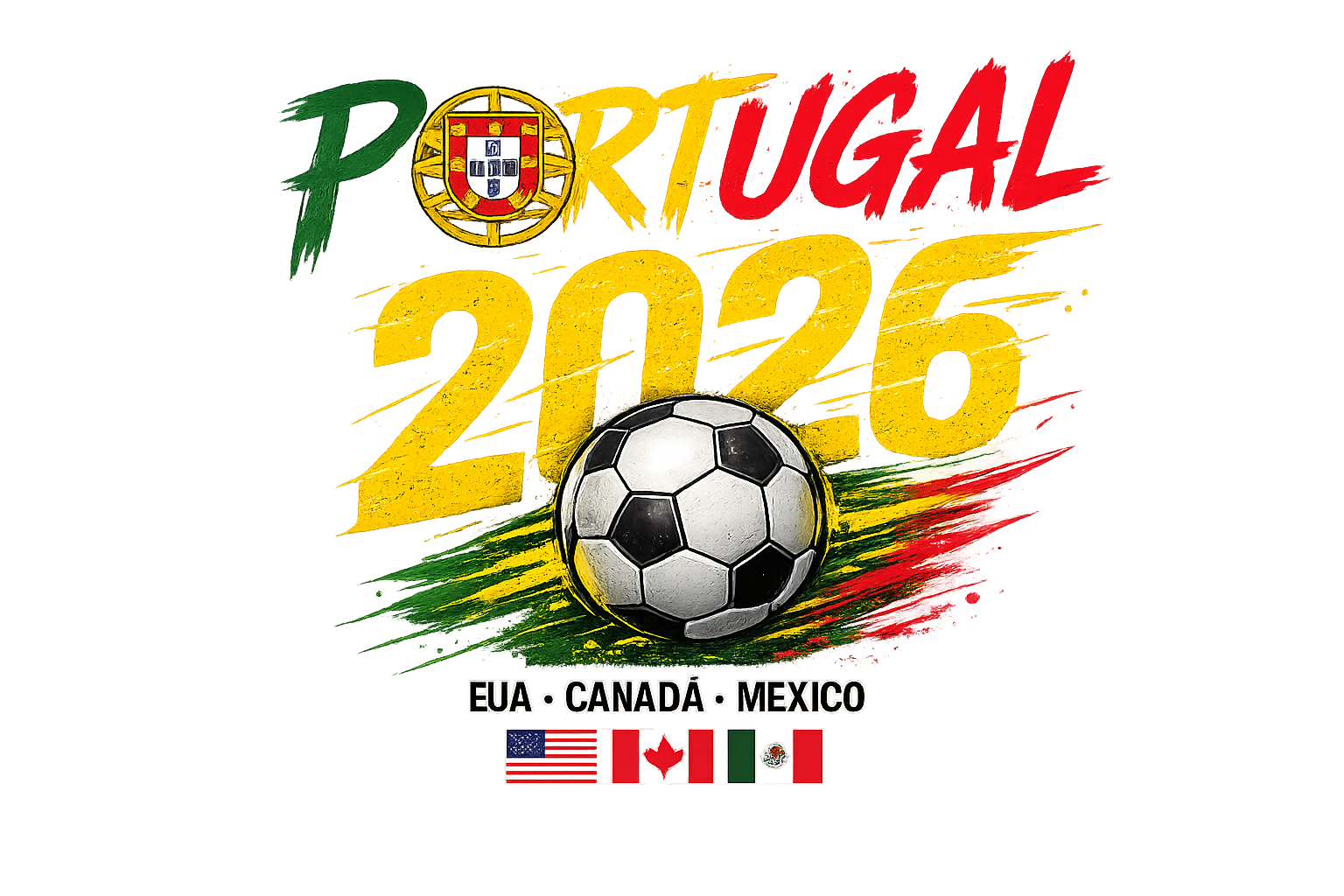 T-shirt Personalizada — Estampa World cup 2026 | Todas as Idades