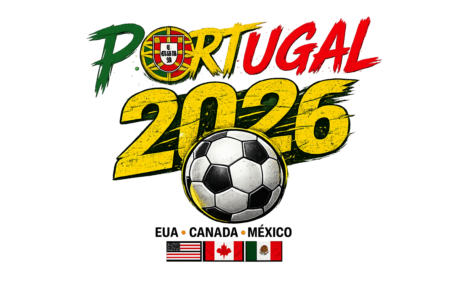T-shirt Personalizada — Estampa World cup 2026 | Todas as Idades