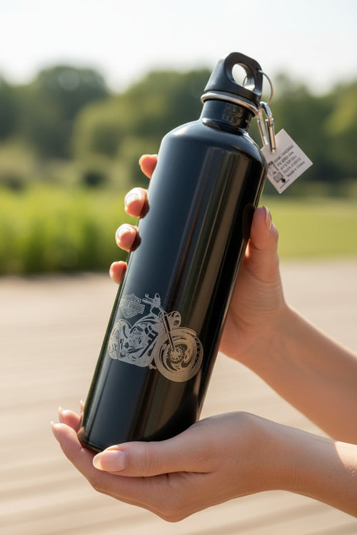Garrafa térmica em alumínio 500 ml personalizada com gravação a laser