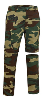 WOODMAN | Calças Desmontáveis Rip-Stop Camuflagem Selvática com 6 Bolsos | Personalizável | Várias Cores
