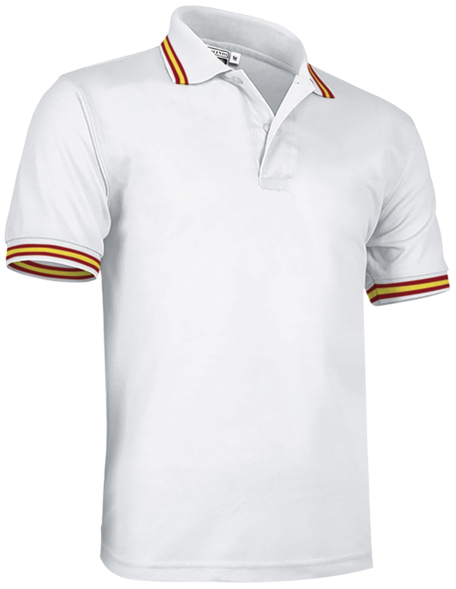 COMBI | Polo Bicolor Gola e Mangas Contrastantes 100% Algodão com Bolso | Personalizável | Várias Cores
