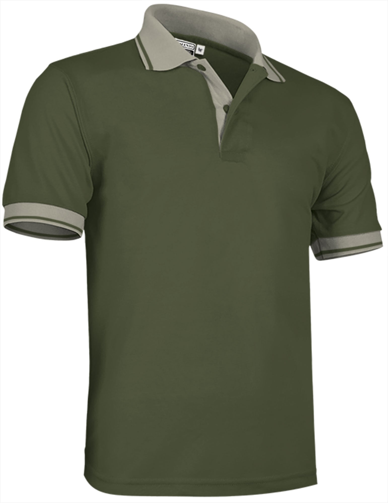 COMBI | Polo Bicolor Gola e Mangas Contrastantes 100% Algodão com Bolso | Personalizável | Várias Cores