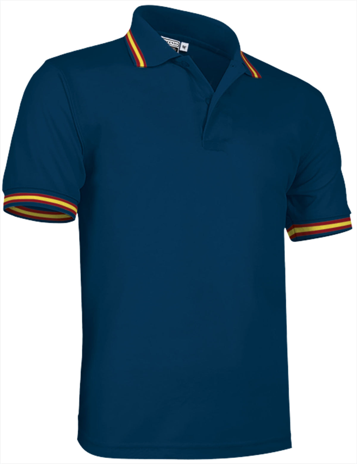 COMBI | Polo Bicolor Gola e Mangas Contrastantes 100% Algodão com Bolso | Personalizável | Várias Cores