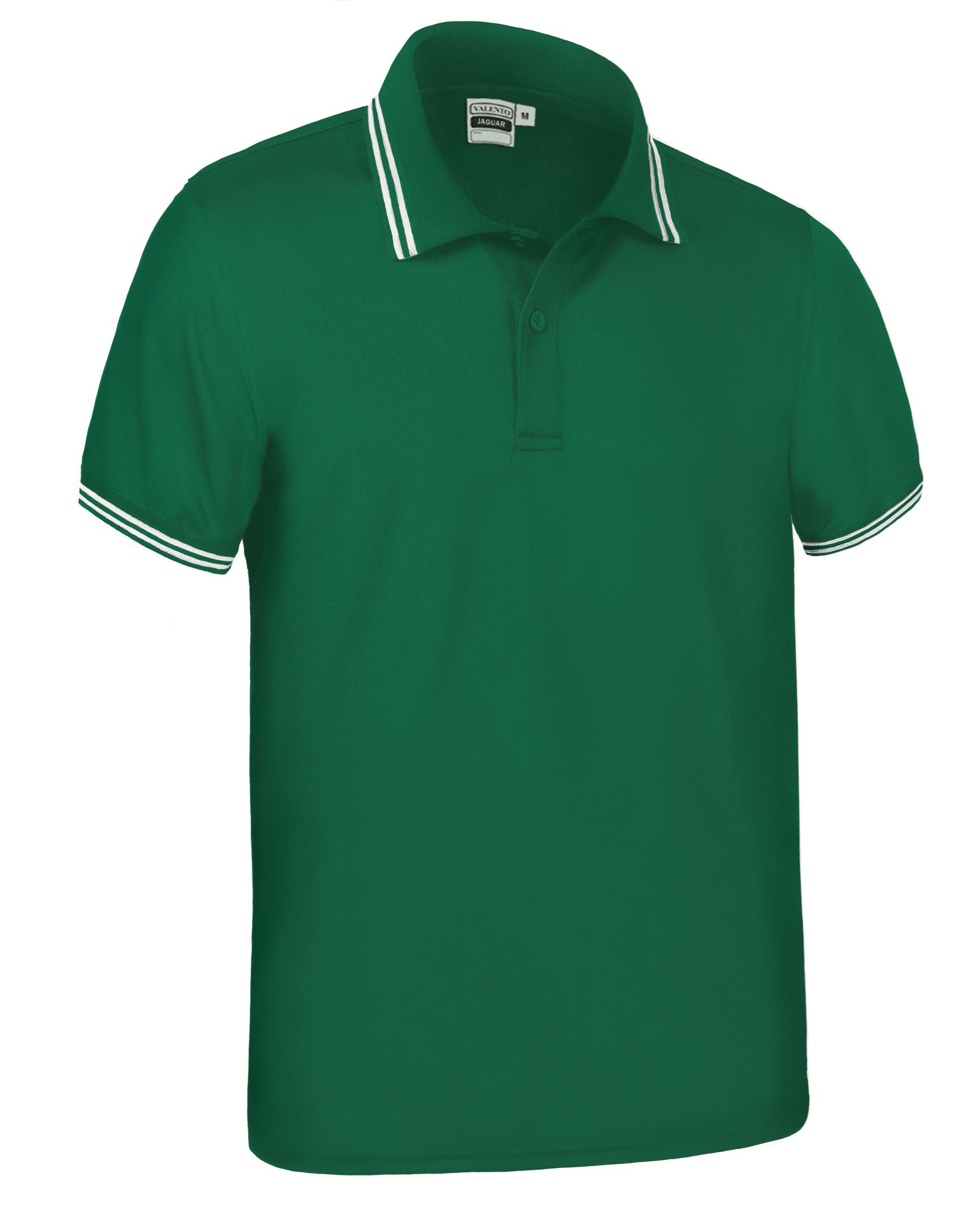 JAGUAR | Polo Desportivo com Faixas Contrastantes na Gola e Mangas 100% Poliéster | Personalizável | Várias Cores