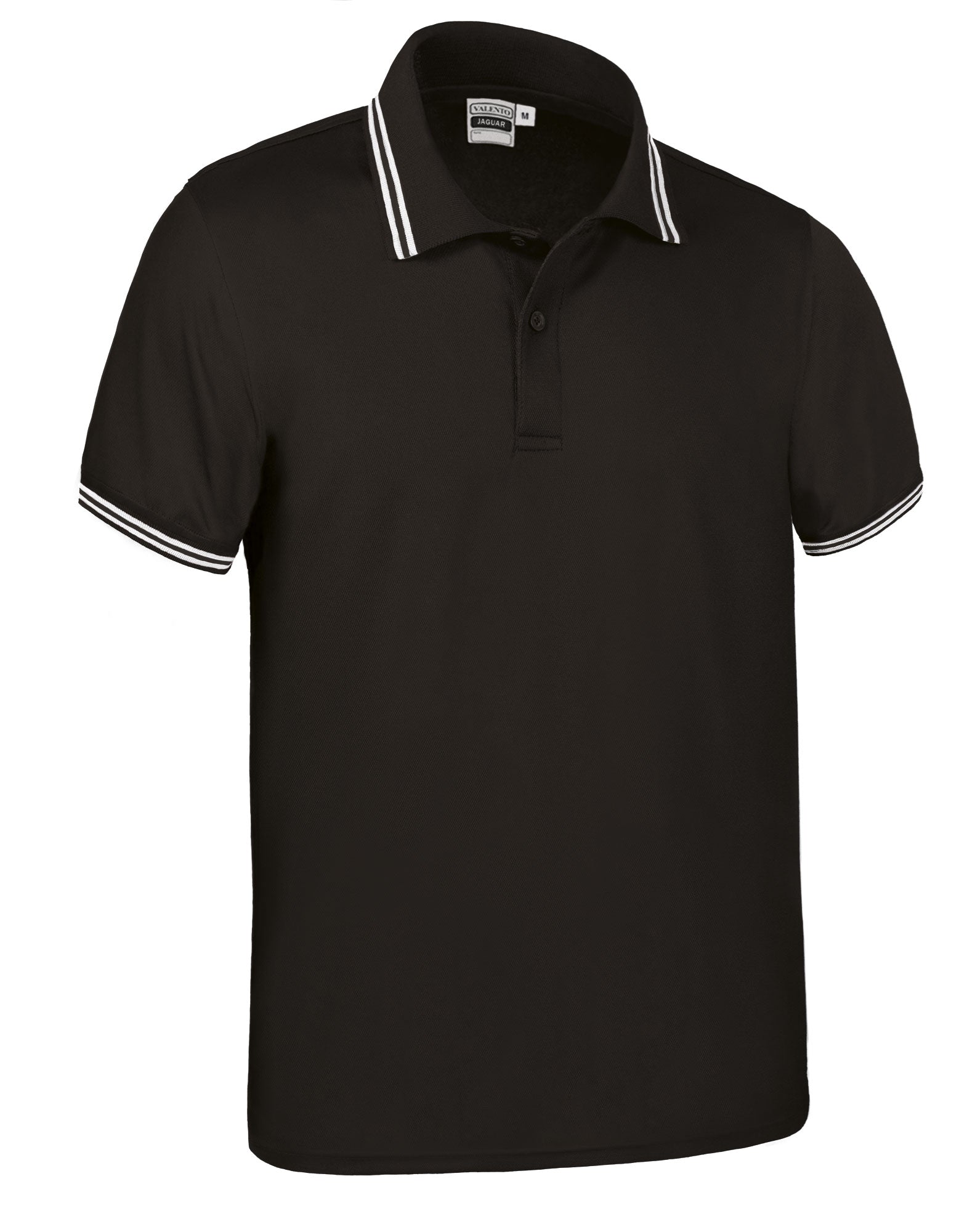 JAGUAR | Polo Desportivo com Faixas Contrastantes na Gola e Mangas 100% Poliéster | Personalizável | Várias Cores