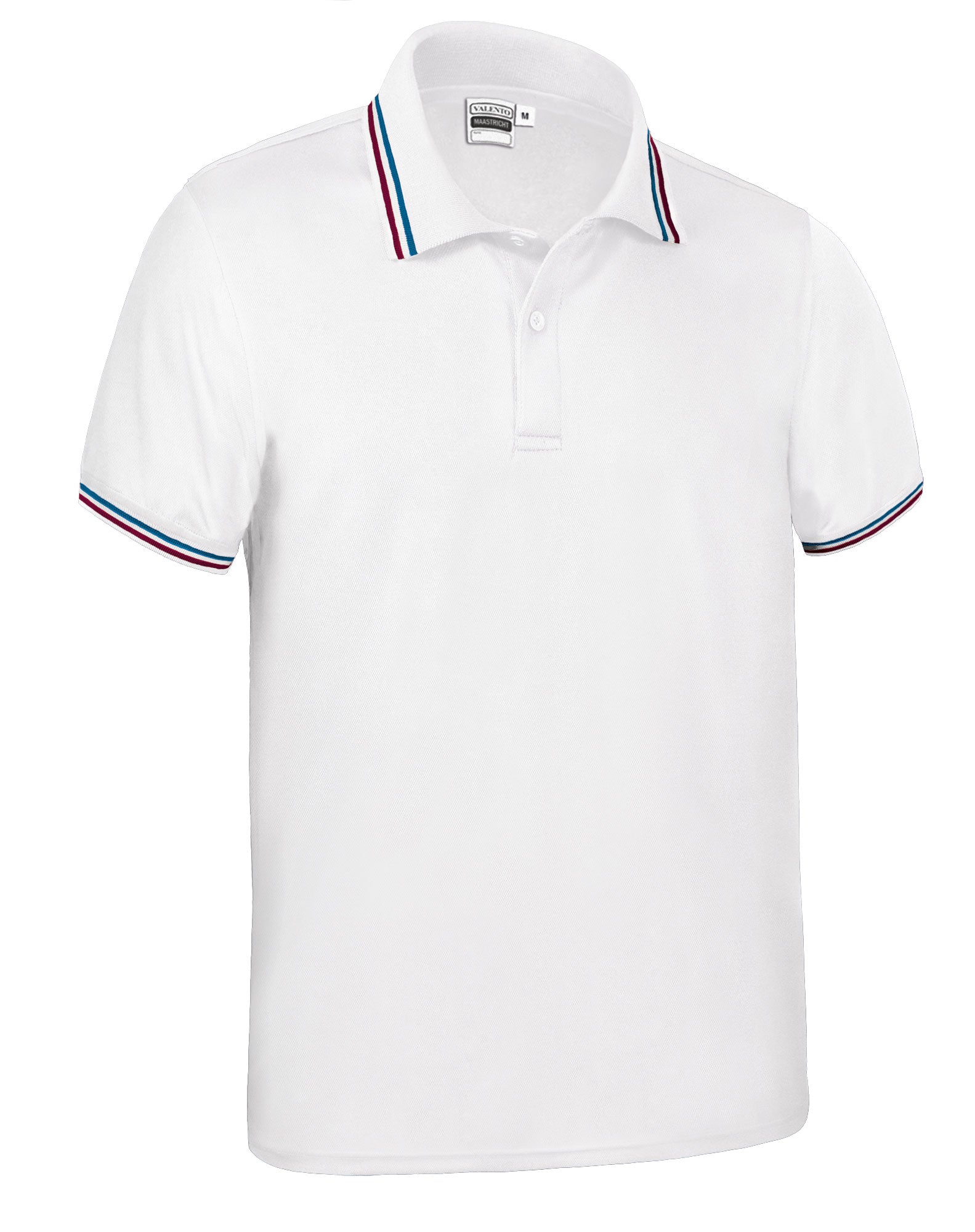MAASTRICHT | Polo Desportivo com Bandeiras Contrastantes na Gola e Mangas 100% Poliéster | Personalizável | Várias Cores