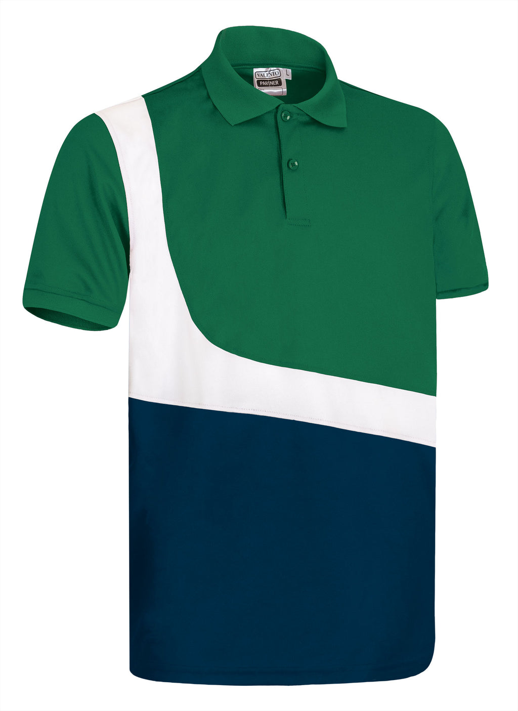 PARTNER | Polo Desportivo Tricolor 100% Poliéster | Personalizável | Várias Cores