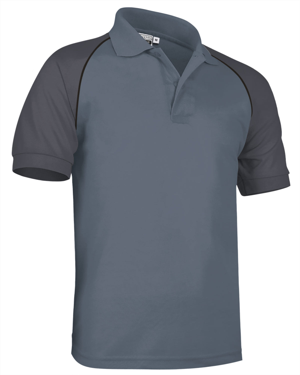 VENUR | Polo Tricolor Manga Raglan com Vivo 100% Algodão com Bolso | Personalizável | Várias Cores