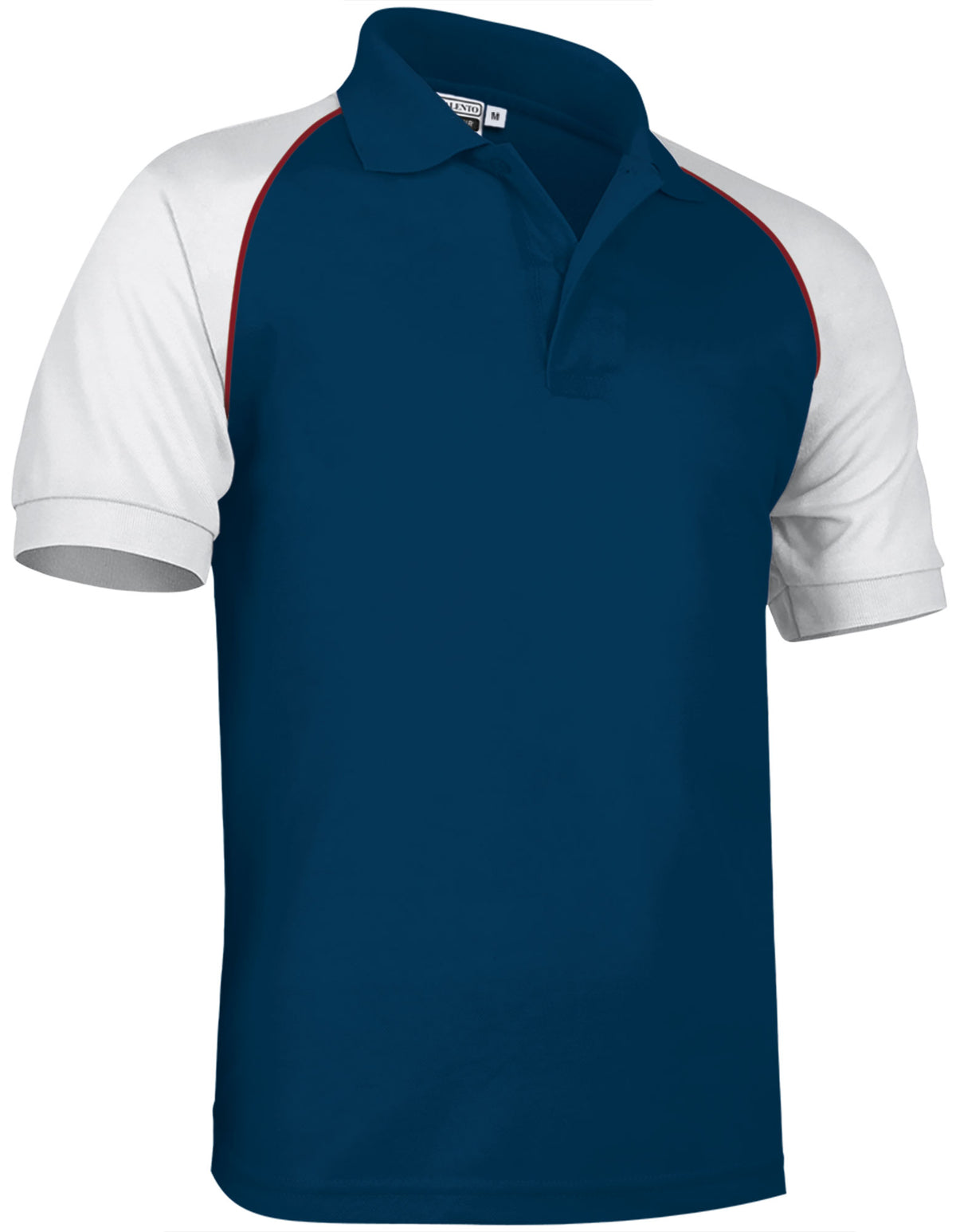 VENUR | Polo Tricolor Manga Raglan com Vivo 100% Algodão com Bolso | Personalizável | Várias Cores
