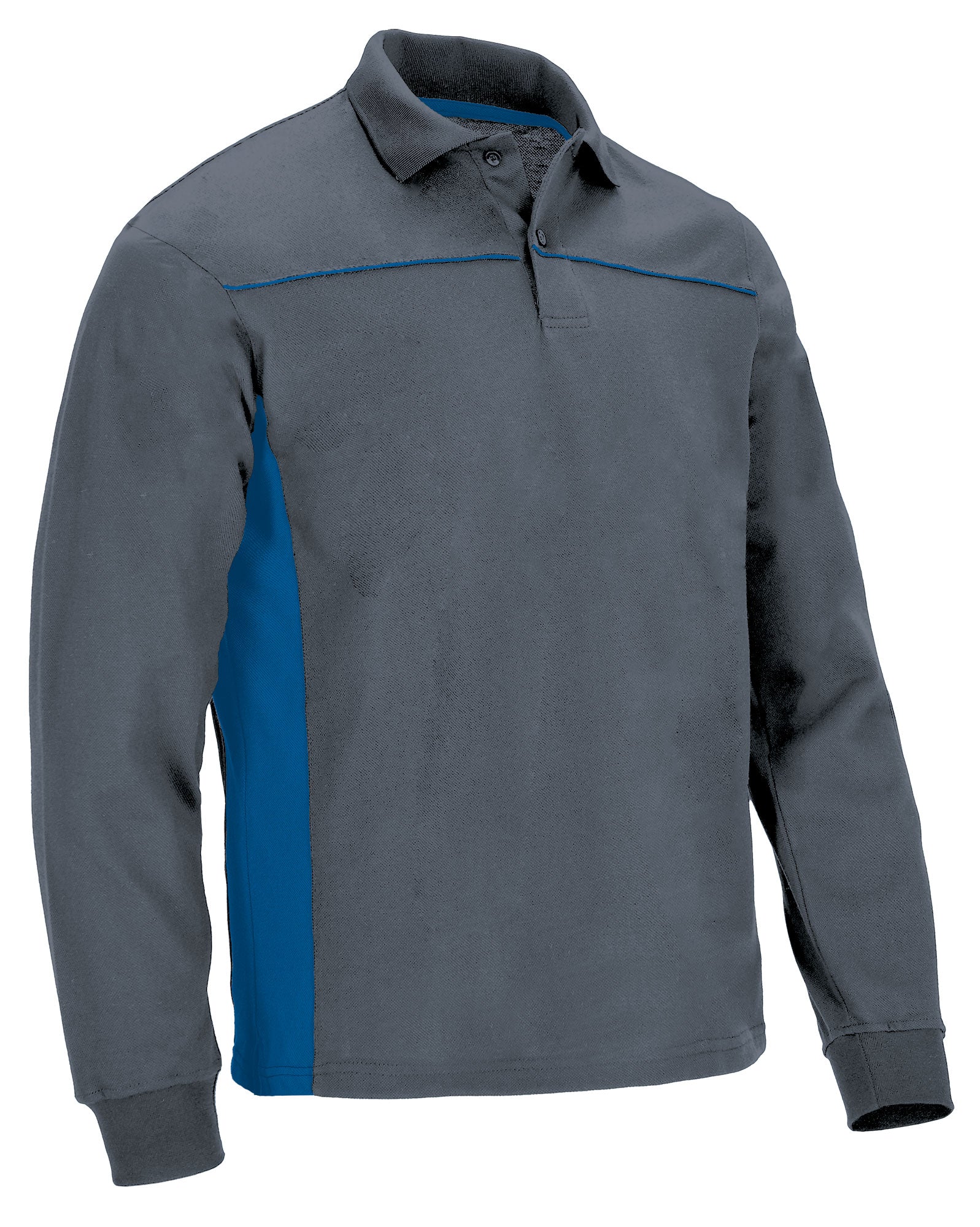 THUNDER | Polo Manga Comprida Bicolor Piqué Algodão-Poliéster | Personalizável | Várias Cores