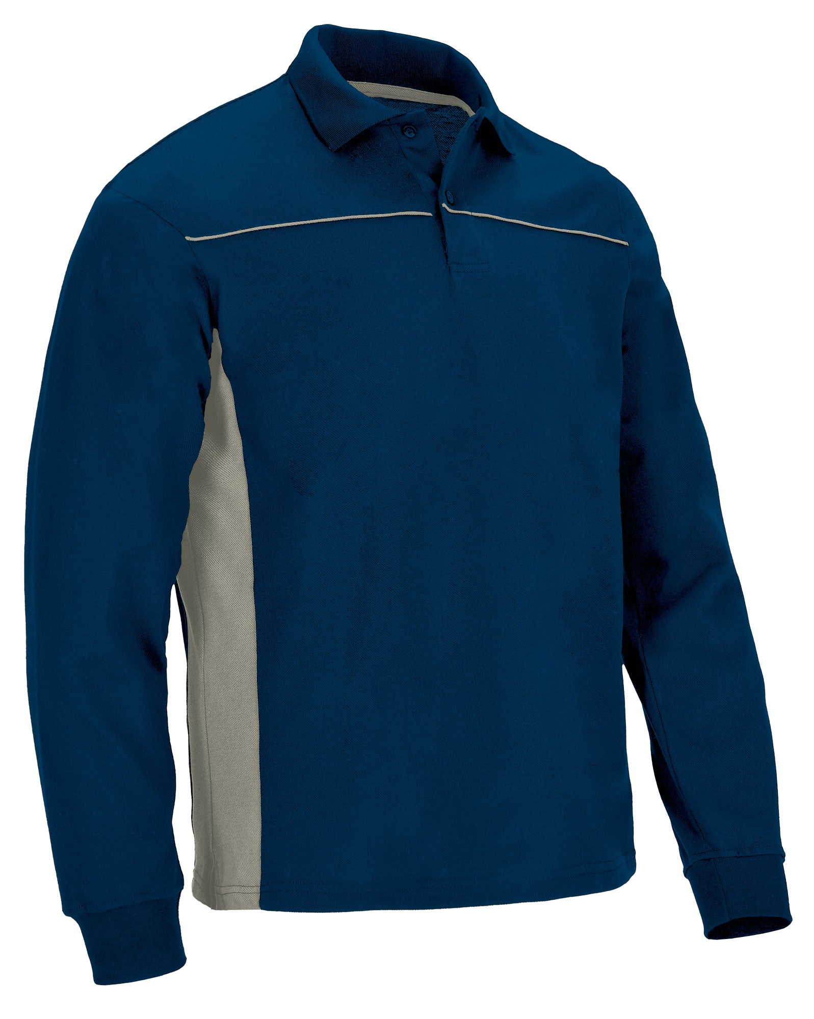 THUNDER | Polo Manga Comprida Bicolor Piqué Algodão-Poliéster | Personalizável | Várias Cores