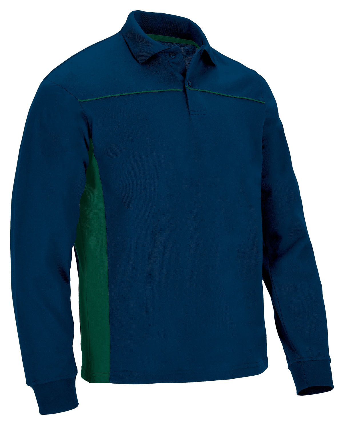 THUNDER | Polo Manga Comprida Bicolor Piqué Algodão-Poliéster | Personalizável | Várias Cores