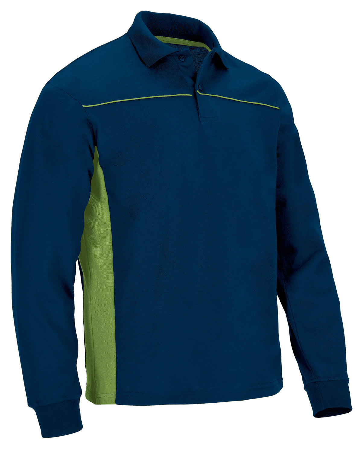 THUNDER | Polo Manga Comprida Bicolor Piqué Algodão-Poliéster | Personalizável | Várias Cores