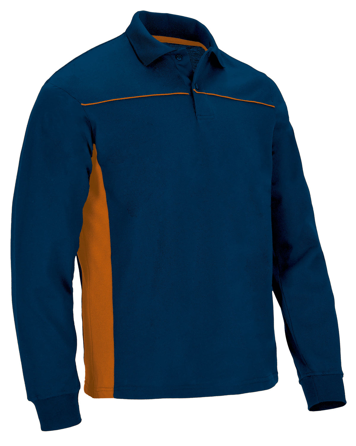 THUNDER | Polo Manga Comprida Bicolor Piqué Algodão-Poliéster | Personalizável | Várias Cores
