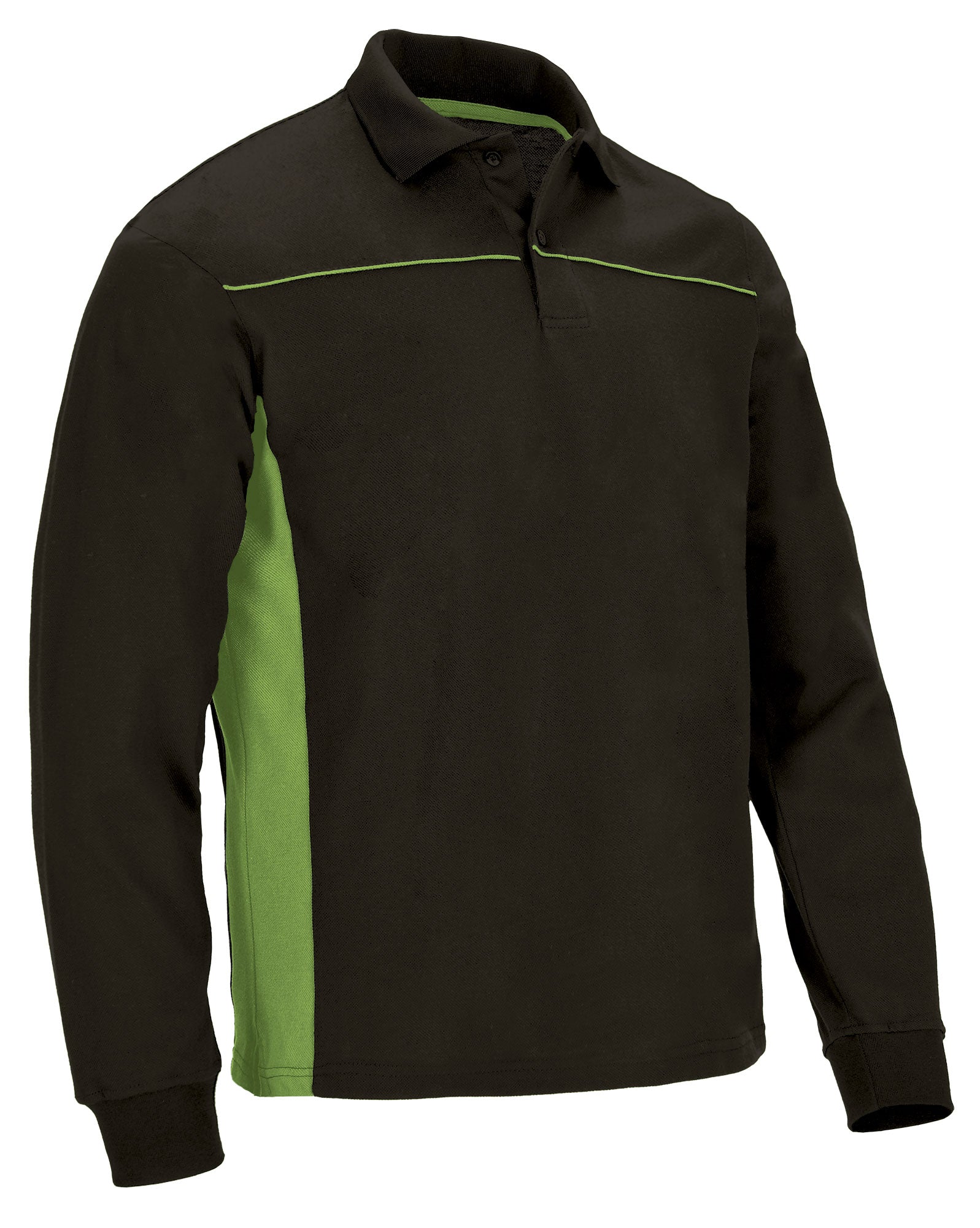 THUNDER | Polo Manga Comprida Bicolor Piqué Algodão-Poliéster | Personalizável | Várias Cores