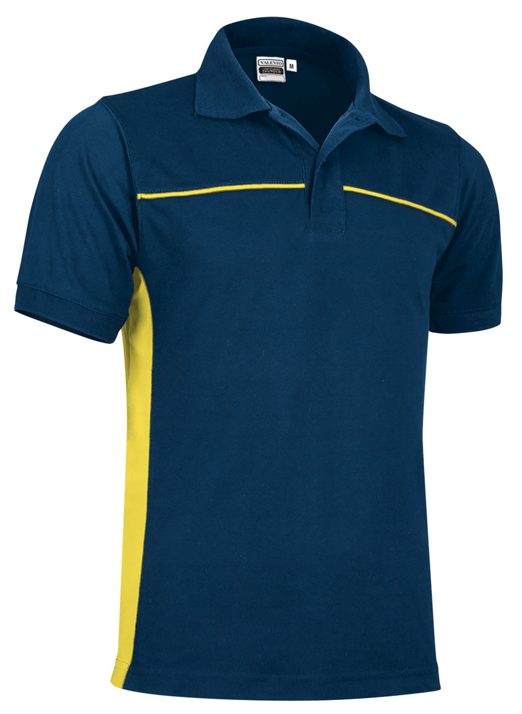 THUNDER | Polo Manga Curta Bicolor com Faixas Laterais 50% Poliéster 50% Algodão | Personalizável | Várias Cores