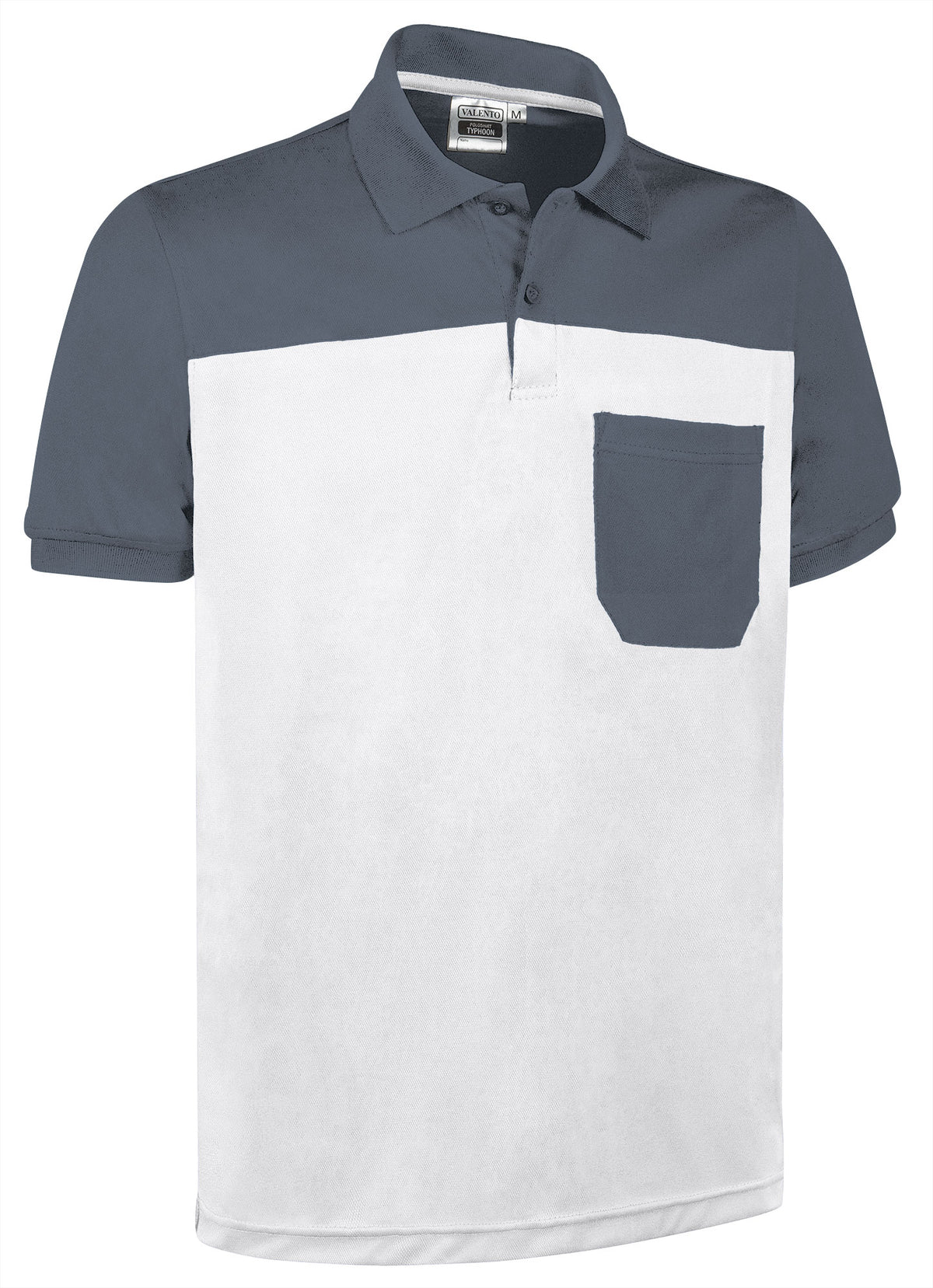 TYPHOON | Polo Desportivo Bicolor com Bolso no Peito 100% Poliéster | Personalizável | Várias Cores