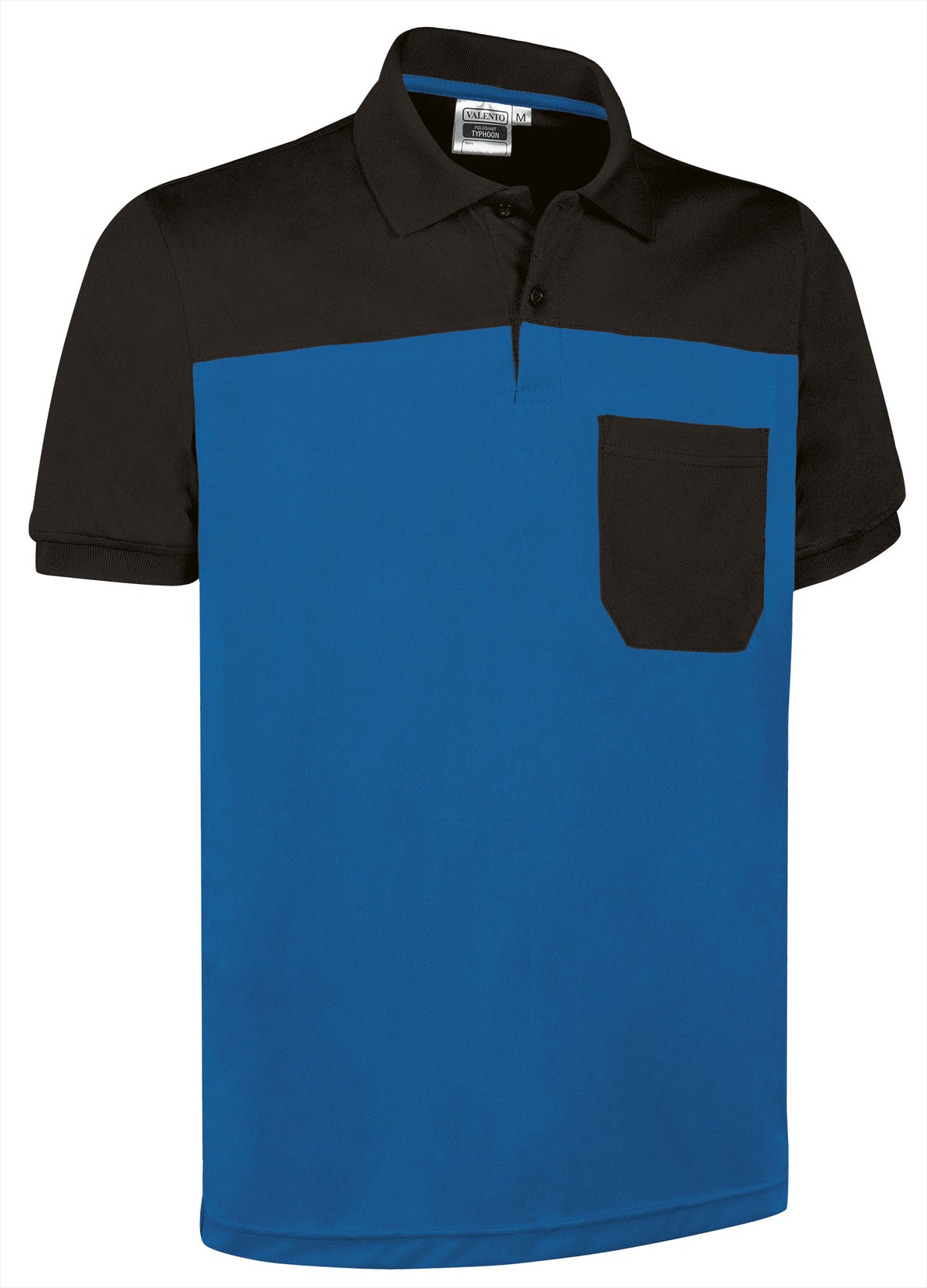 TYPHOON | Polo Desportivo Bicolor com Bolso no Peito 100% Poliéster | Personalizável | Várias Cores