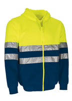 BRANTFORD | Sweatshirt Alta Visibilidade Bicolor com Capuz e 2 Bolsos Certificada EN ISO 20471 | Personalizável | Várias Cores