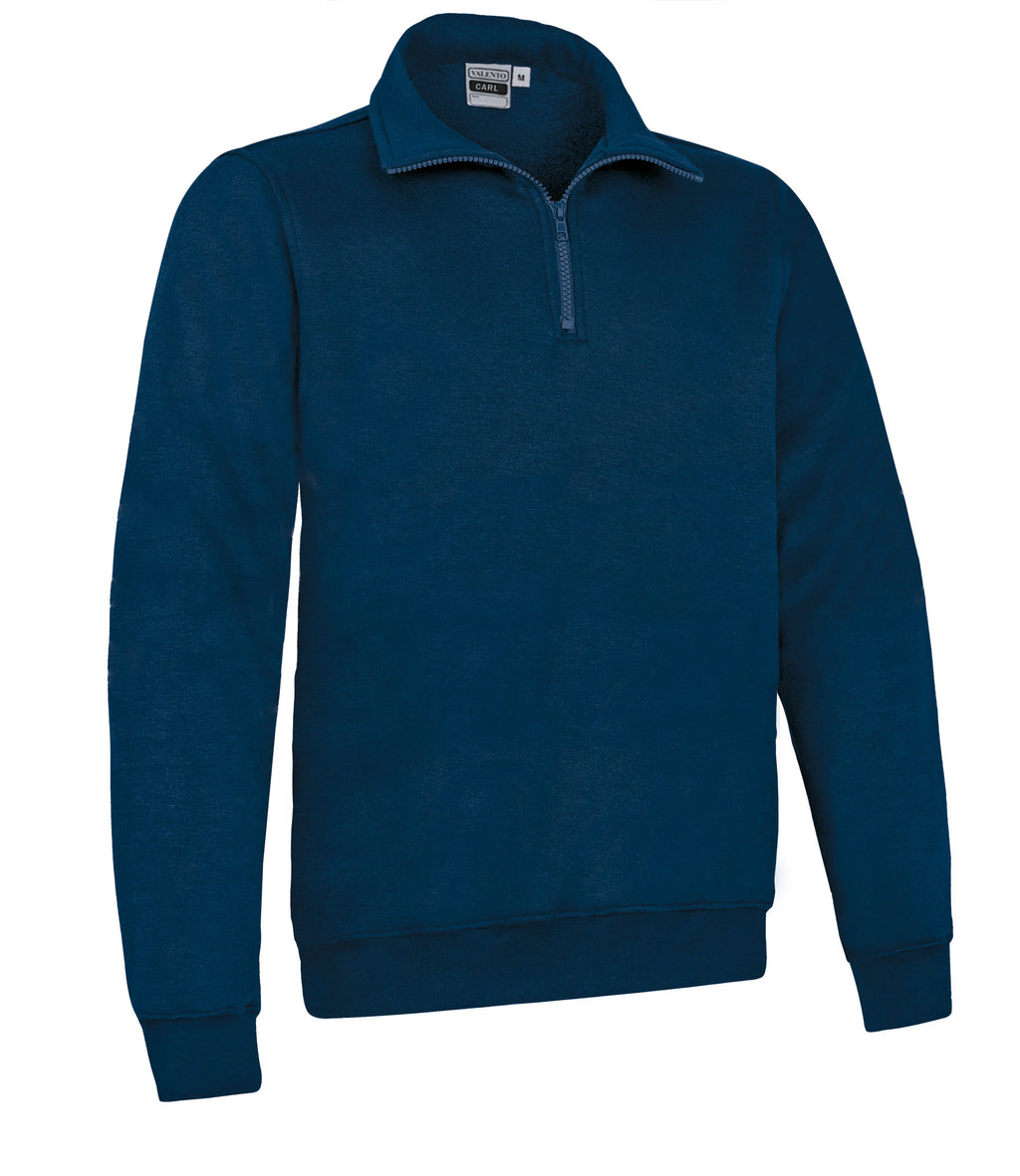 CARL | Sweatshirt com Meio Fecho Tato Algodão 100% Poliéster | Personalizável | Várias Cores