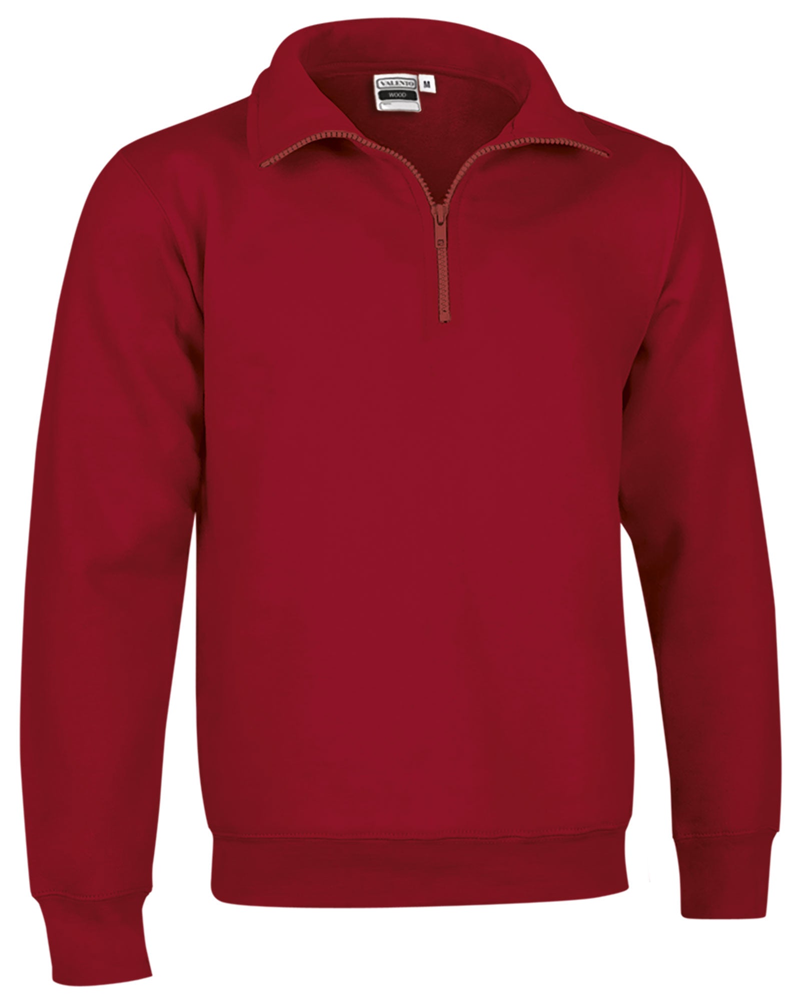 WOOD | Sweatshirt com Meio Fecho Gola Alta Felpa 65% Poliéster 35% Algodão | Personalizável | Várias Cores