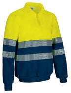 STIRLING | Sweatshirt Alta Visibilidade Bicolor com Meio Fecho Certificada EN ISO 20471 | Personalizável | Várias Cores