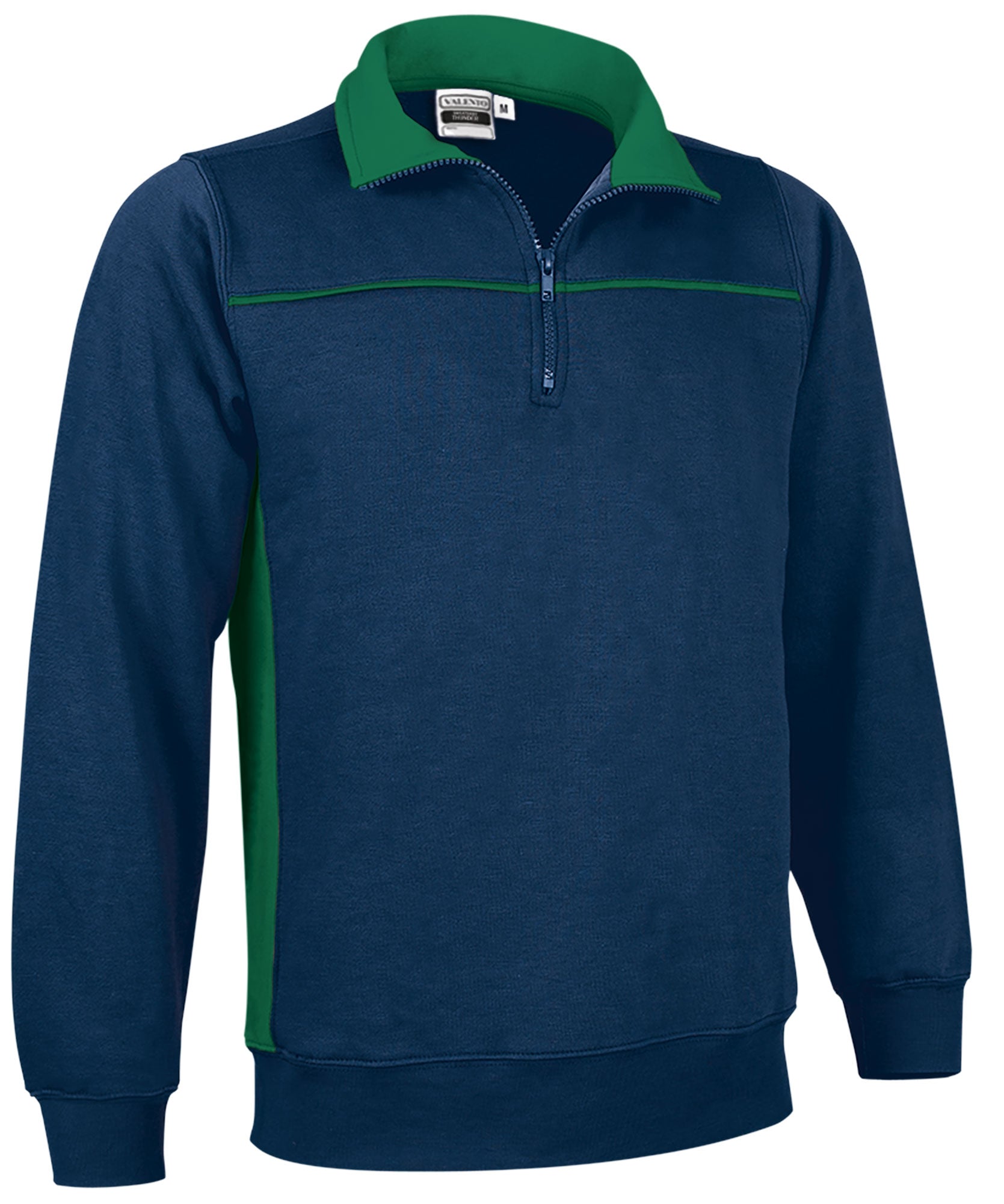 THUNDER | Sweatshirt Bicolor com Meio Fecho Coleção THUNDER 65% Poliéster 35% Algodão | Personalizável | Várias Cores