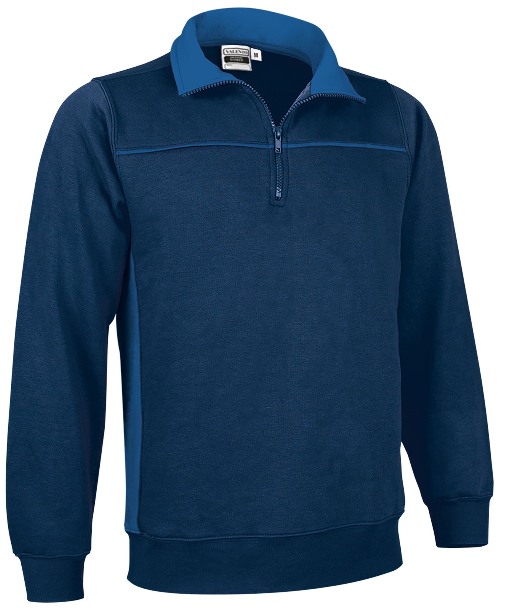 THUNDER | Sweatshirt Bicolor com Meio Fecho Coleção THUNDER 65% Poliéster 35% Algodão | Personalizável | Várias Cores