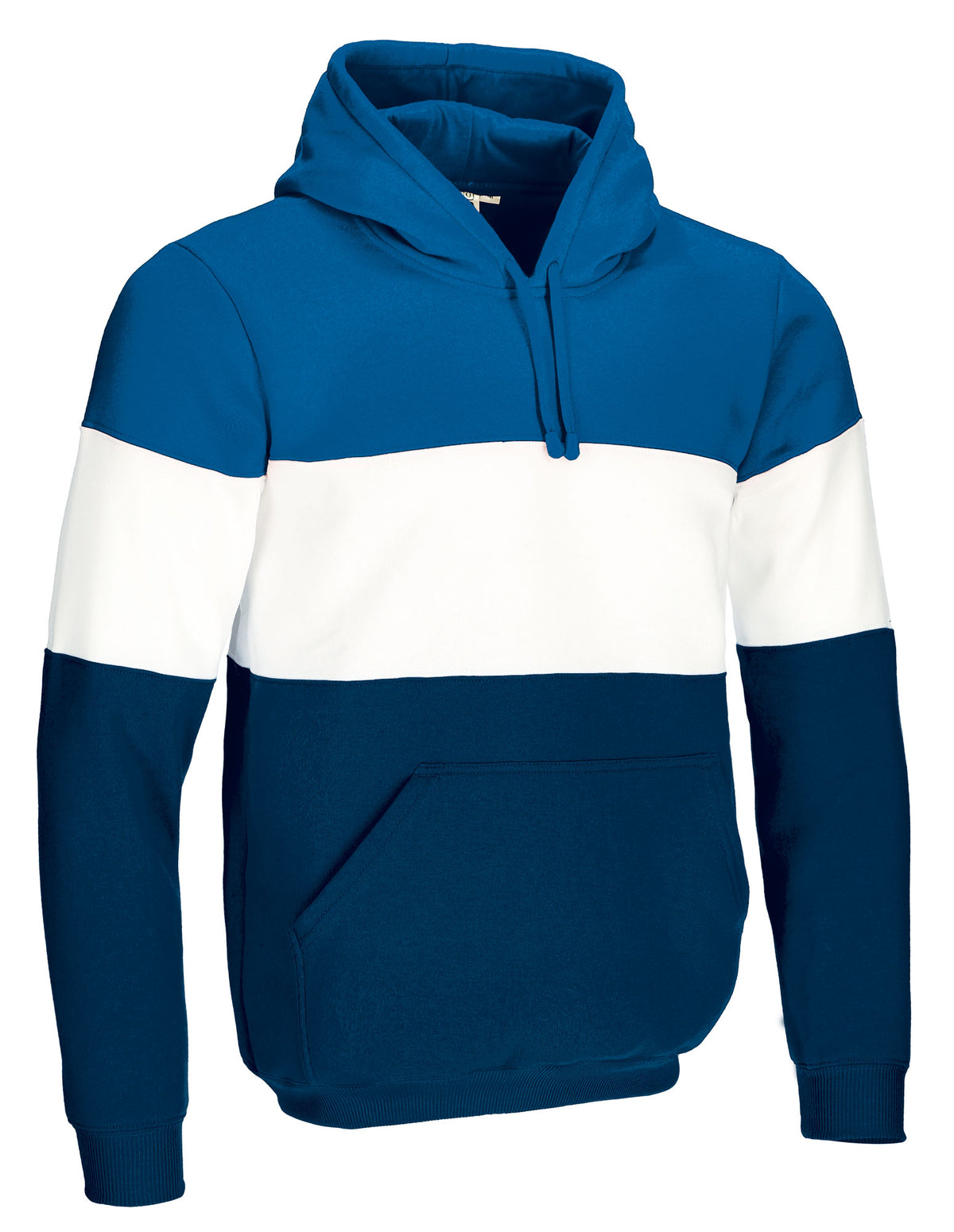 VARSITY | Sweatshirt com Capuz e Bolso Canguru Tricolor Tato Algodão 100% Poliéster | Personalizável | Várias Cores