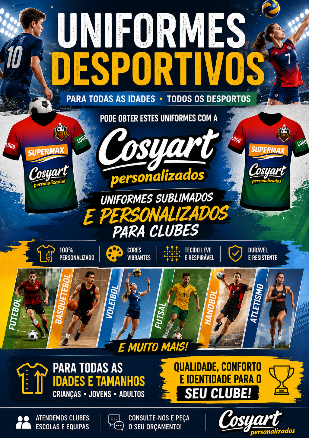 Uniformes Desportivos Personalizados para Clubes — A Identidade da Sua Equipa, Feita para ti...